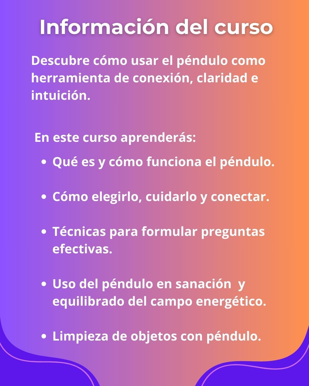 Curso de péndulo 20 de septiembre