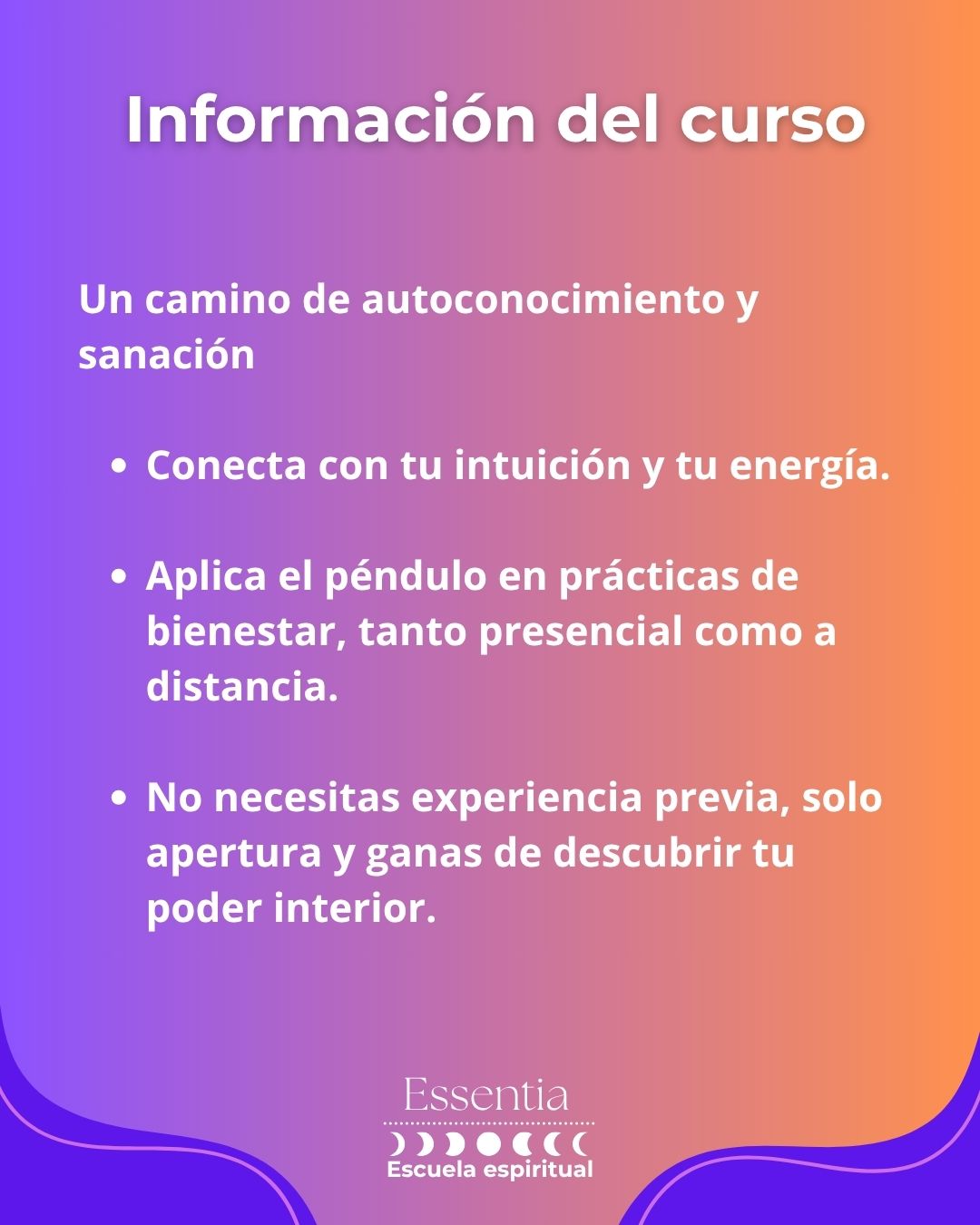 Curso de péndulo (Nivel 1) 11 de octubre