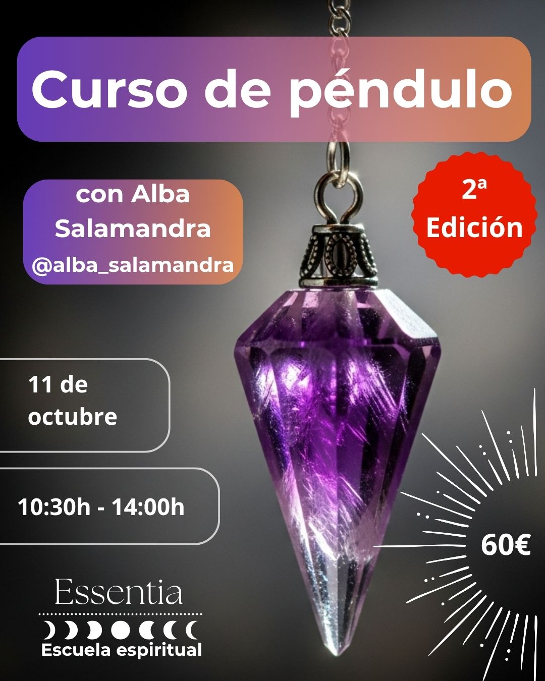 Curso de péndulo (Nivel 1) 11 de octubre