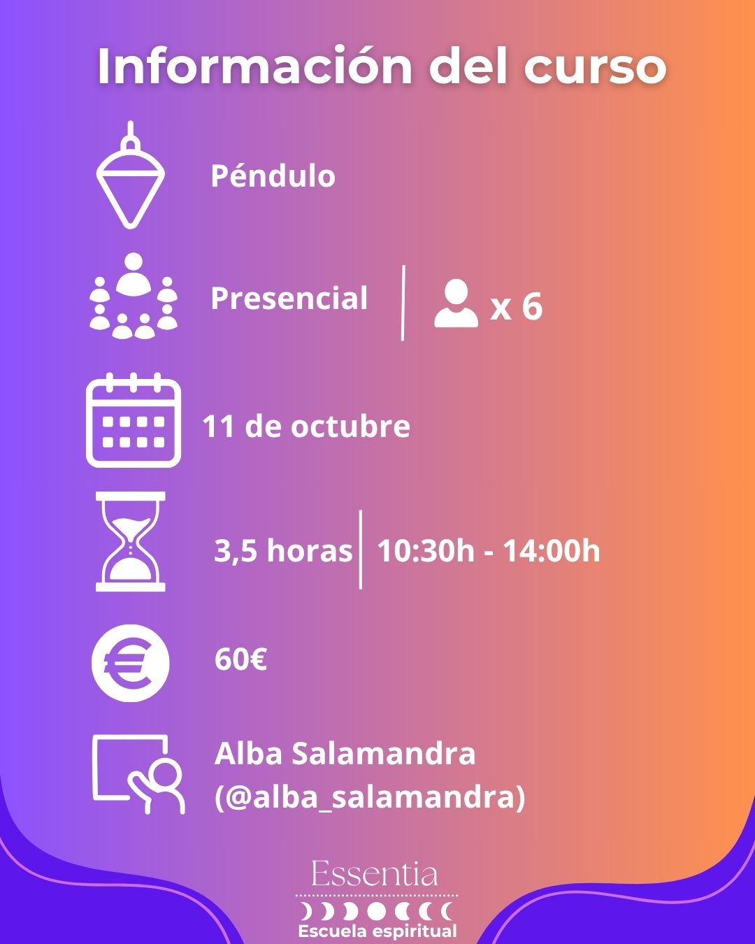 Curso de péndulo (Nivel 1) 11 de octubre