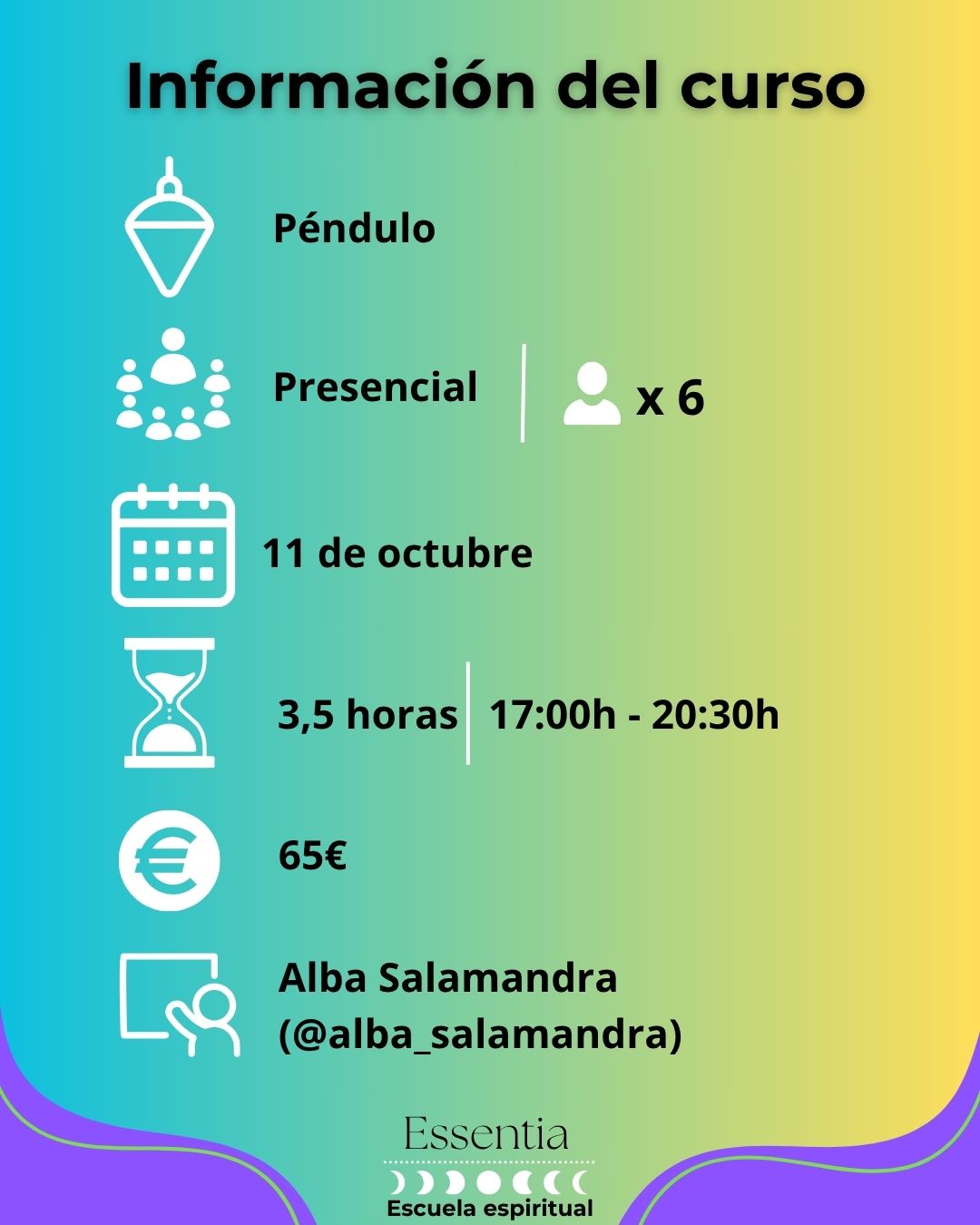 Curso de péndulo (Nivel 2) 11 de octubre