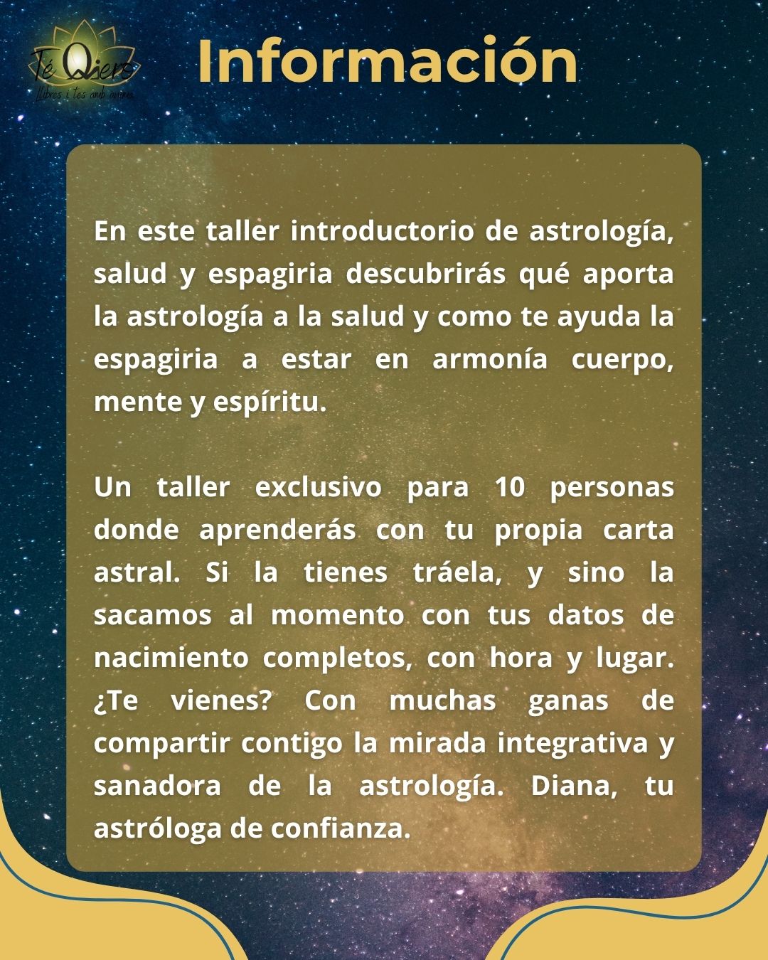 Taller astrología, salud y espagiria