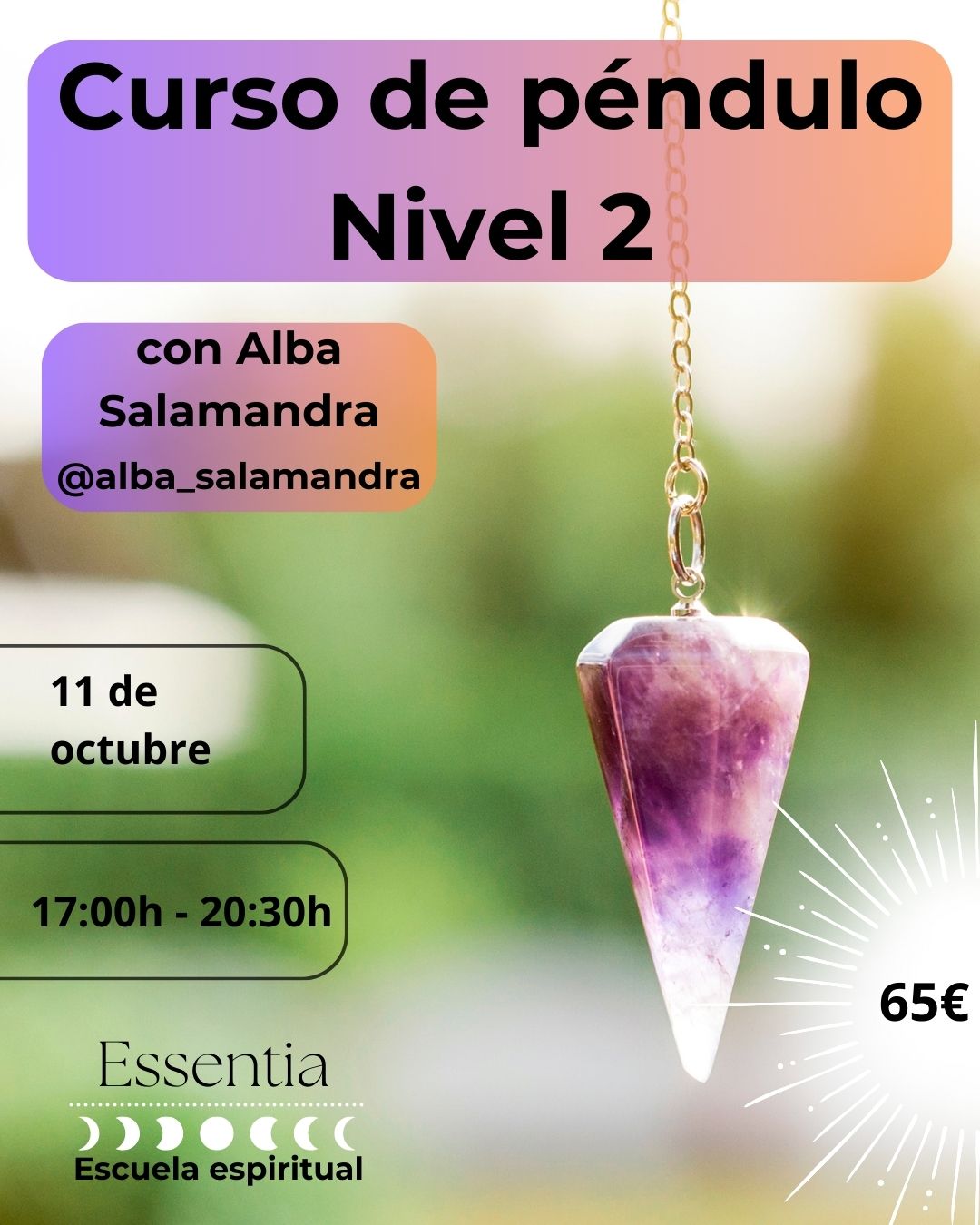 Curso de péndulo (Nivel 2) 11 de octubre
